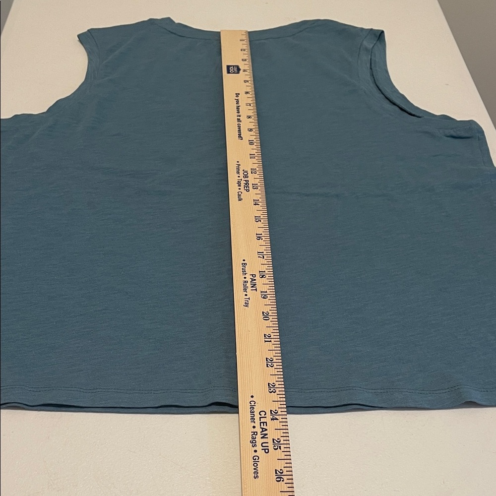NWOT Dark Teal Muscle Tank White lettering Cotton women Summer Fun Cover Up XL - Picture 6 of 7